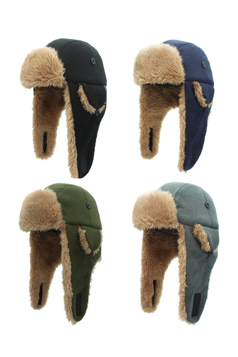 Trapper Sherpa Lined Windproof Winter Russian Hat with-Veeddydropshipping