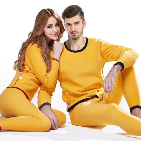 Women Long Johns sets fleece keep warm in cold weather-MF01558-Veeddydropshipping