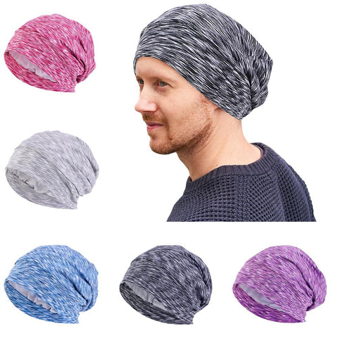 Satin Lined Night Unisex Sleep Cap Hair Care Bonnet-MF00954-Veeddydropshipping