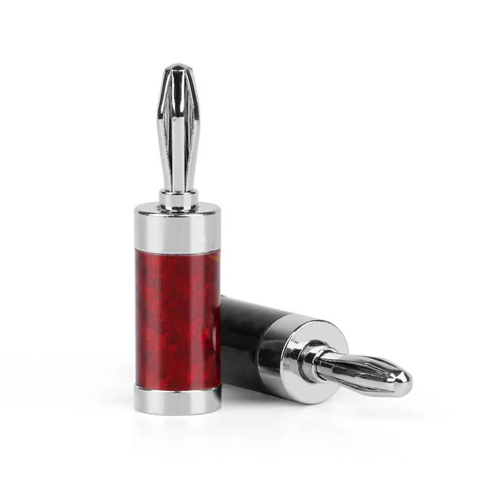 8.0mm Banana Plug Connectors Male Audio Adapter For Speaker Screw Rhodium -CE00218-Veeddydropshipping