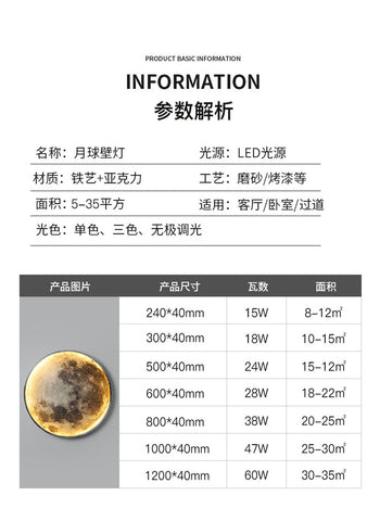 Moon LED Wall Lamp Nordic Light-HA00219-Veeddydropshipping