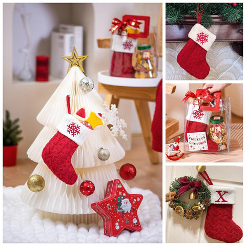 Christmas Knitting Socks A-Z Alphabet Pendant Socks-HA00763-Veeddydropshipping
