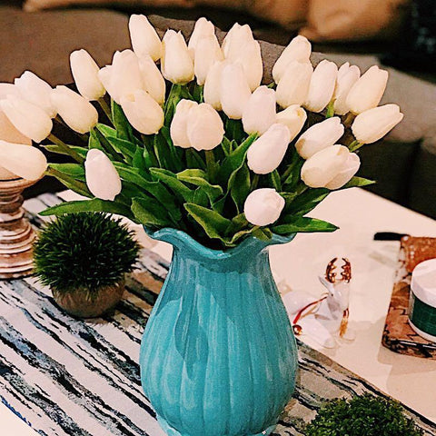 Tulips Artificial Flowers Real Touch Flower Bouquet Tulips-HA00644-Veeddydropshipping