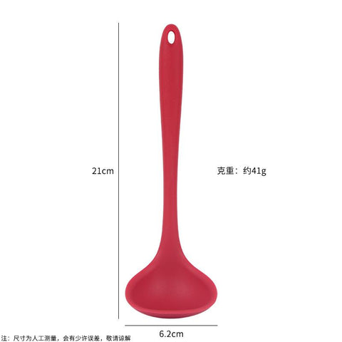 Silcone Soup Spoon Long Handle Ladle Pot-HA01325-Veeddydropshipping