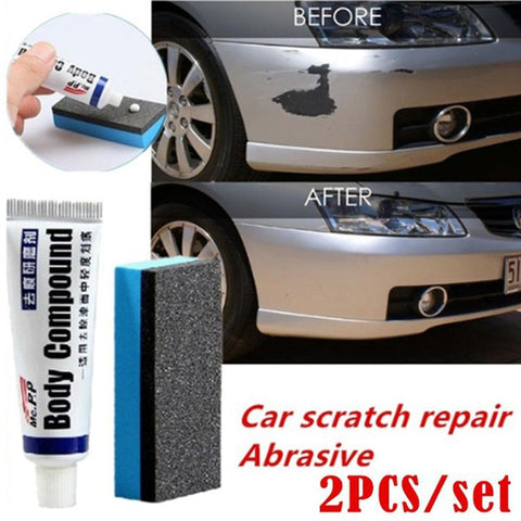 2pcs/set Car Scratch Remover Car Polishing Paste with Sponge, Car-AM00390-Veeddydropshipping