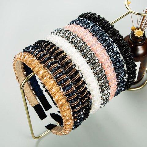 Crystal Headbands  Handmade Beaded Hairbands -JW00507-Veeddydropshipping
