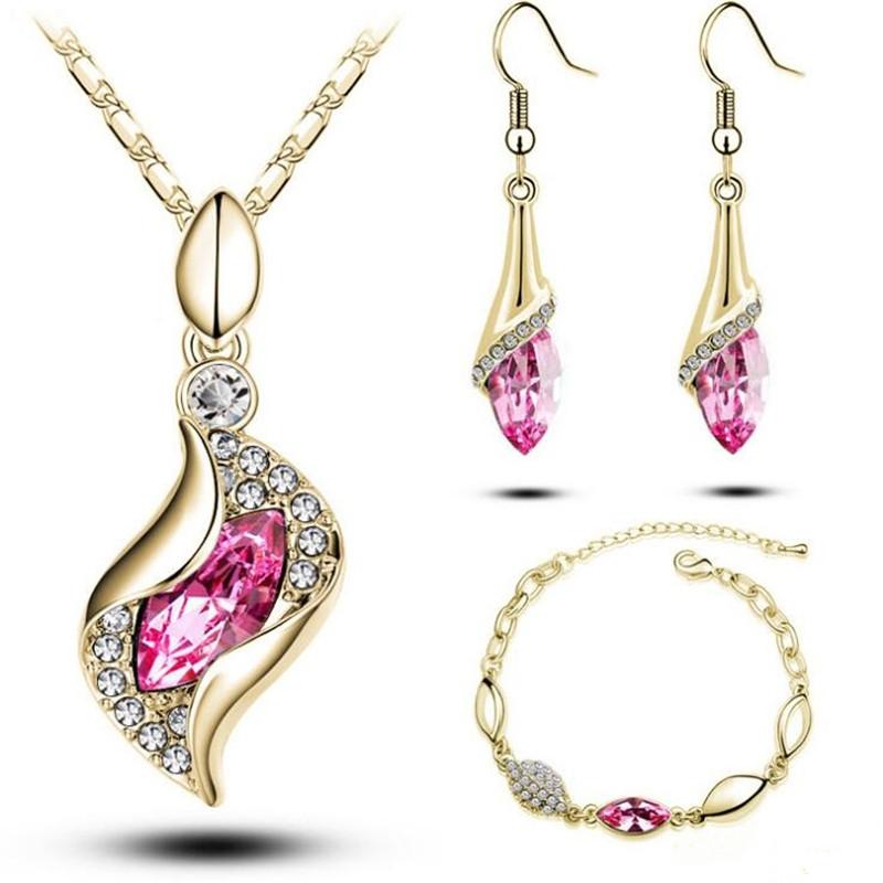 African Jewelry Sets Wedding Bridal Crystal Pendant -JW00375-Veeddydropshipping