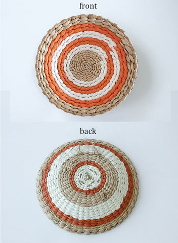 Straw Round Wall Decoration Pendants Creative-HA00211-Veeddydropshipping