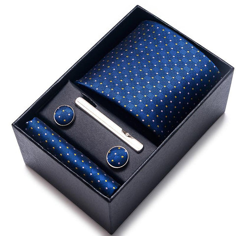 100% Silk Brand Tie Handkerchief Cufflink Set For Men-JW01312-Veeddydropshipping
