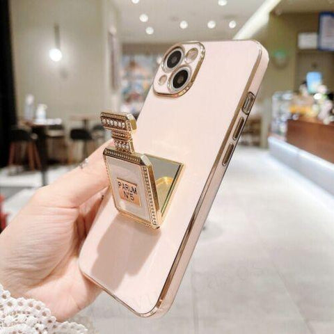 Bling Perfume Bottle Handbag TPU Case Cover For iPhone 13 14 XR/ Samsung S22-PA00165-Veeddydropshipping