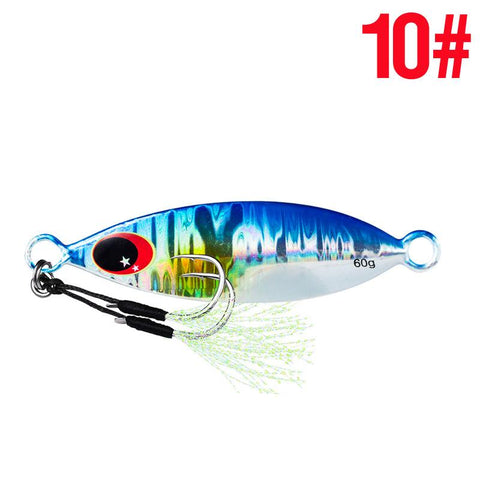 10g 20g 30g 40g 60g Metal Jig Spoon Sinking Hard Lure Artificial Bait Shore Slow Jigging -OS00422-Veeddydropshipping