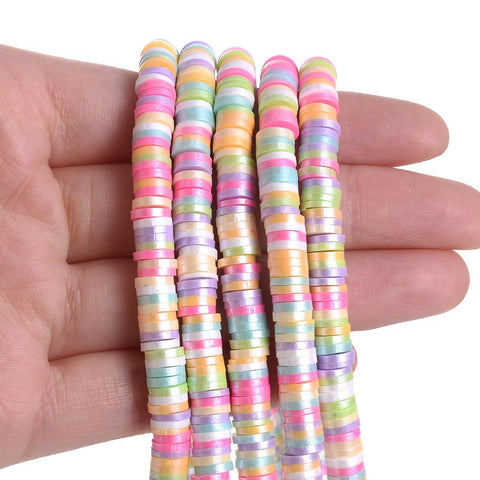 Round  Clay Beads Handmade Disk Loose Spacer Beads For Jewelry-JW01508-Veeddydropshipping