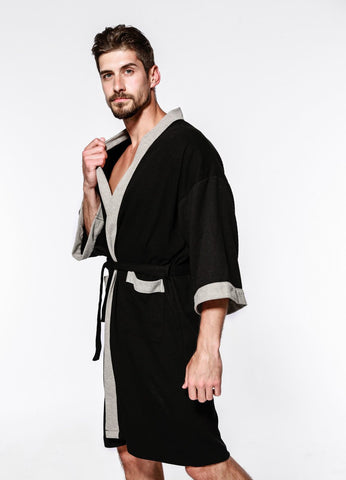 Summer Spring Men Bathrobe 8XL Bust 140cm 7XL 6XL Sleepwear Pajama-MF01570-Veeddydropshipping