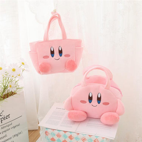 Kawaii Cartoon Stuffed Cute Pink Star Kirby Plush Hand Bag-TB00084-Veeddydropshipping