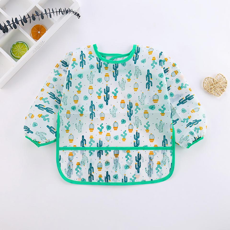 New Cute Children Baby Kids Toddler Bibs Waterproof Long Sleeve-TB00301-Veeddydropshipping