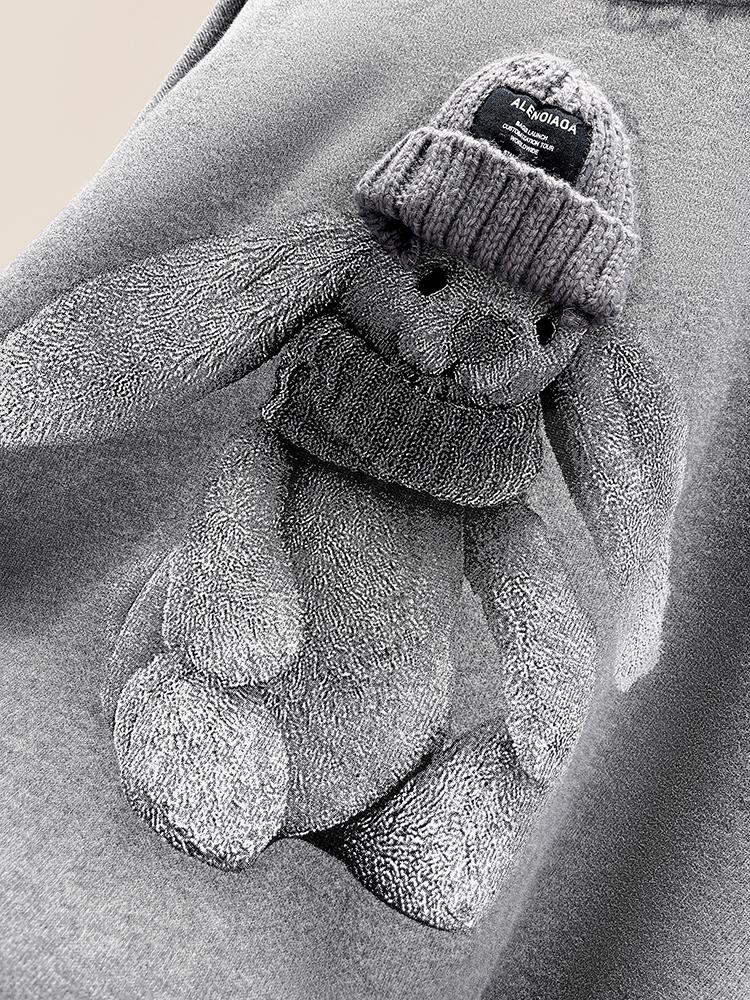 3D Rabbit Round Neck Pullover Autumn Loose-Veeddydropshipping