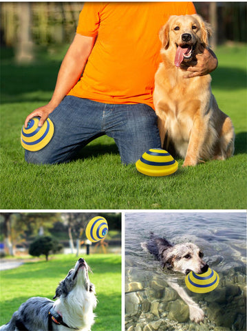Dog Toy Sounding Flying Saucer Silicone-HA01499-Veeddydropshipping