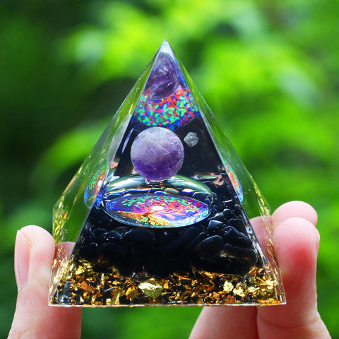 Pyramid Energy Generator Natural Amethyst-TI00678-Veeddydropshipping