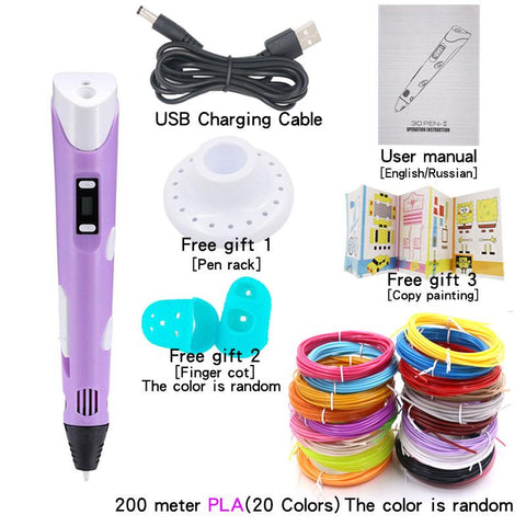 3D Drawing Printing Pen with LCD Screen-CO01233-Veeddydropshipping