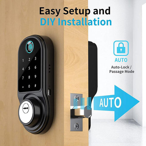 Deadbolt Eletronic Fingerprint Digital Door Lock Touch-CO00600-Veeddydropshipping