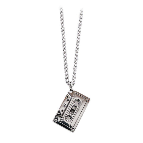 Hip Hop Cassette Necklace Vintage Stainless Steel Men Necklace-JW01295-Veeddydropshipping