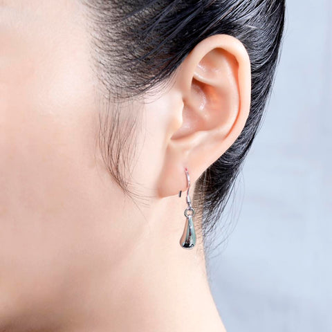 925 Sterling silver water drop chain necklaces earrings bracelets jewelry sets -JW00198-Veeddydropshipping