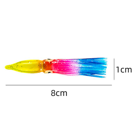 Hot！10pcs Soft Lure Squid Skirts 8cm Rubber Artificial Bait Lures Octopus Wobblers-OS00475-Veeddydropshipping