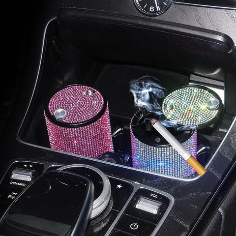 Universal Car Ashtray Crystal Diamond Ash Tray Auto Interior Decor-AM00049-Veeddydropshipping