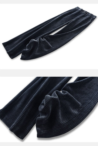 women wide leg pants Plush Length Trousers-WF00620-Veeddydropshipping