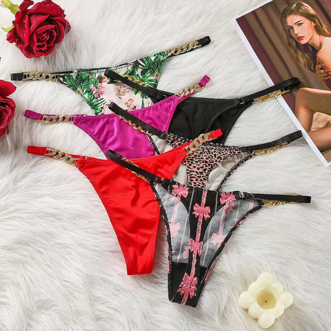 Sexy Women Diamonds Panties Low Waist-WF00994-Veeddydropshipping