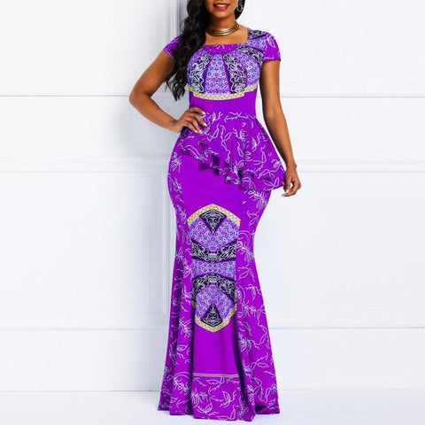 Ankara Style Clothes Women African Dresses-WF01523-Veeddydropshipping