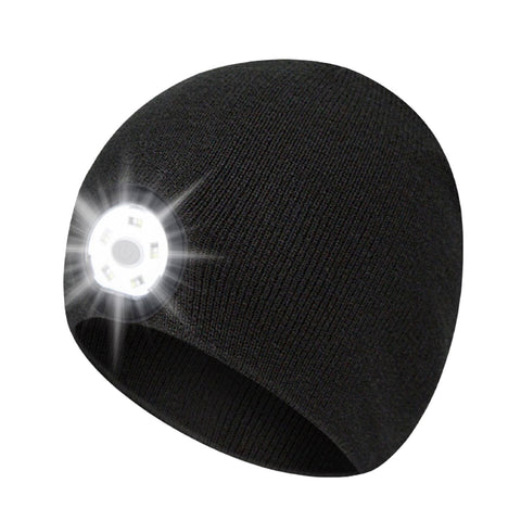 LED Beanie Hat with Light Unisex USB Rechargeable Lamp Hats Hands Free-OS01151-Veeddydropshipping
