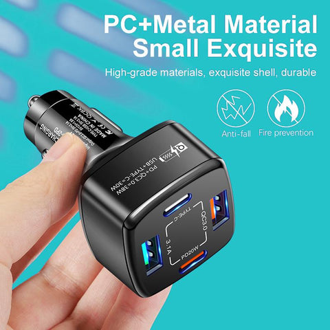 Dual USB C Car Charger Fast Charging USB Type C-PA01163-Veeddydropshipping