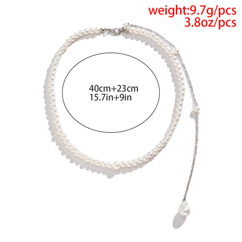 Korean Romance Pearl Chain Necklace Back Chain For Women -JW01375-Veeddydropshipping
