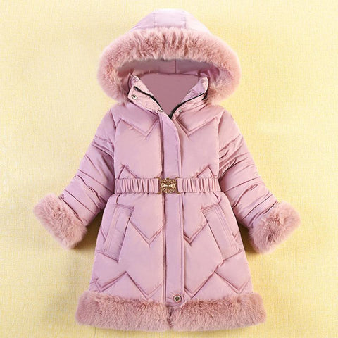 Baby Girls Winter Jacket Childrens Thicken Warm Clothing-Veeddydropshipping