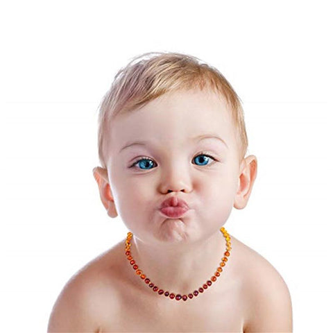 Amber Teething Necklaces for Baby Handmade-JW00047-Veeddydropshipping