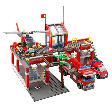 Building Blocks City Fire Station Model 774pcs Compatible Construction-TB01477-Veeddydropshipping