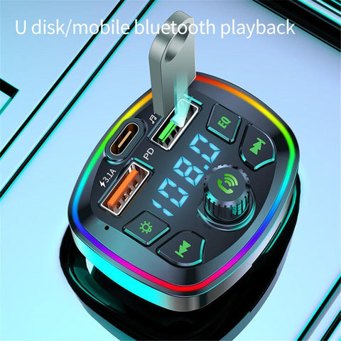 Car Bluetooth 5.0 FM Transmitter PD 18W-PA01160-Veeddydropshipping