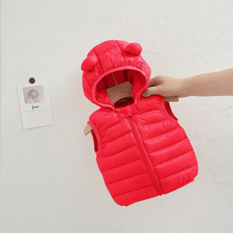 Boys Girls Warm Down Vest Kids Cotton Waistcoat-Veeddydropshipping