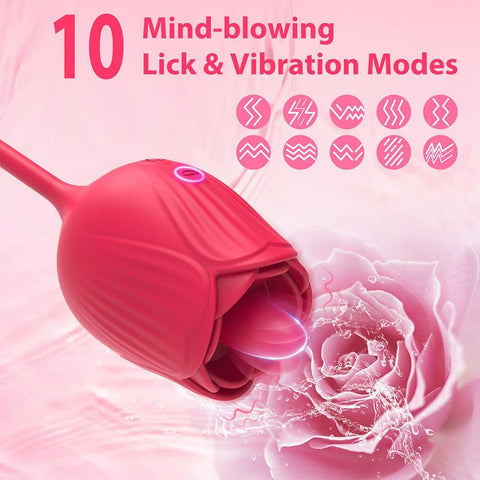 Rose Toy Dildo Thrusting Vibrator for Women Egg Clitoris Sucker Stimulator -BH01205-Veeddydropshipping