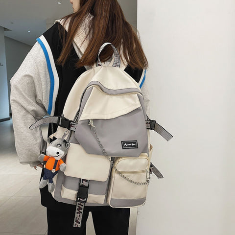 school college student schoolbag male street trend large-BS00341-Veeddydropshipping