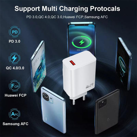 67W GaN USB Fast Charging Phone Charger Quick Charger-PA00343-Veeddydropshipping