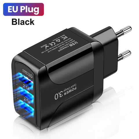 Quick Charge 3.0 For iPhone 14 Pro Max Charger 3 USB Charger Fast Charging-PA00052-Veeddydropshipping