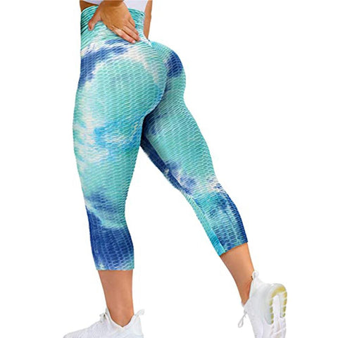 Print Women Capri Yoga Pants Sexy Sport leggings Scrunch Butt Gym Workout -OS00746-Veeddydropshipping