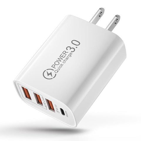 High Quality Travel Home Fast Charger 48W 3A Qc 3.0 USB Type C EU/US Mobile Phone Plug Chargers adapter-PA00355-Veeddydropshipping