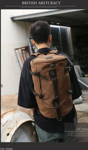 Travel Backpack High Quality Canvas Backpack Student School-BS00326-Veeddydropshipping