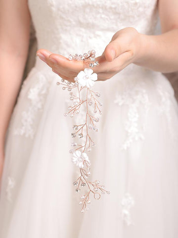 Silve Wedding Headband Flower Headpieces bride headdress  -JW00553-Veeddydropshipping