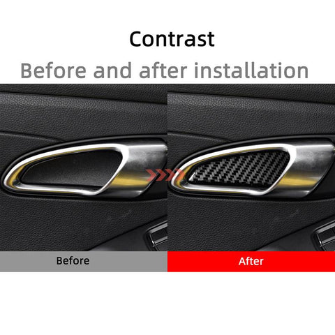 Door Handle Bowl Decoration Patch Carbon Fiber Car Stickers For Porsche-AM00078-Veeddydropshipping