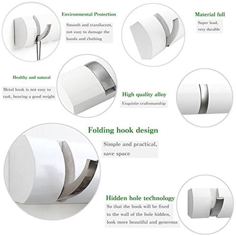 Bamboo Floating Wall-Mounted Rack Coat Hook-HA01554-Veeddydropshipping