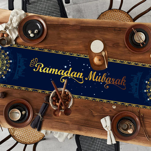 Ramadan Decoration Table Runner EID Mubarak Decor-HA00586-Veeddydropshipping